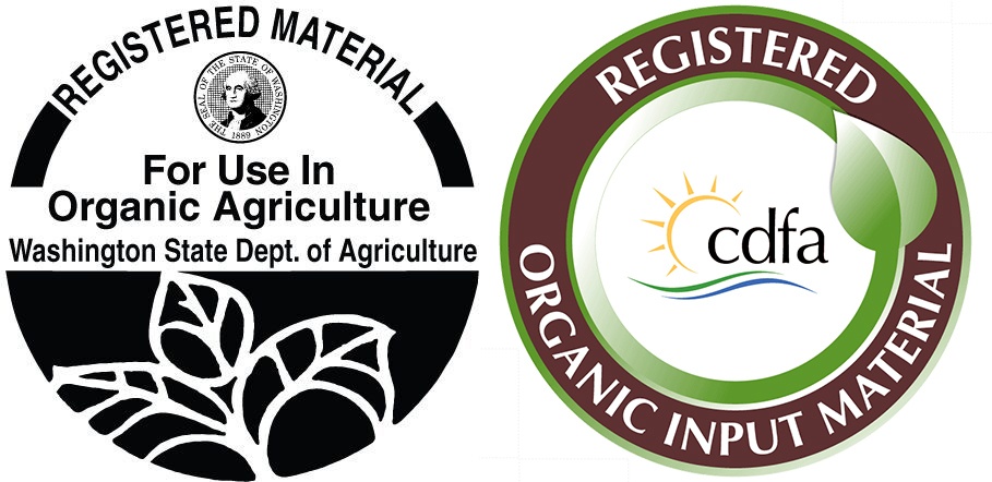 Registered Material and Registered Organic logos