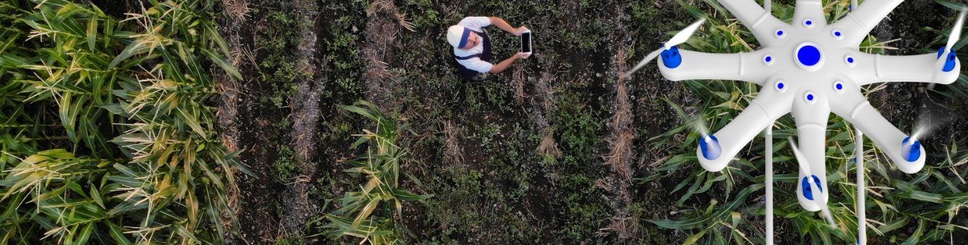 farmer spraying his crops